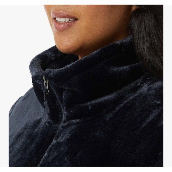 32 Degrees Heat Women's Plush Black Faux Fur Teddy Jacket Full Zip Size XXL - Picture 3 of 16
